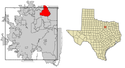Tarrant County Texas Incorporated Areas Southlake highlighted